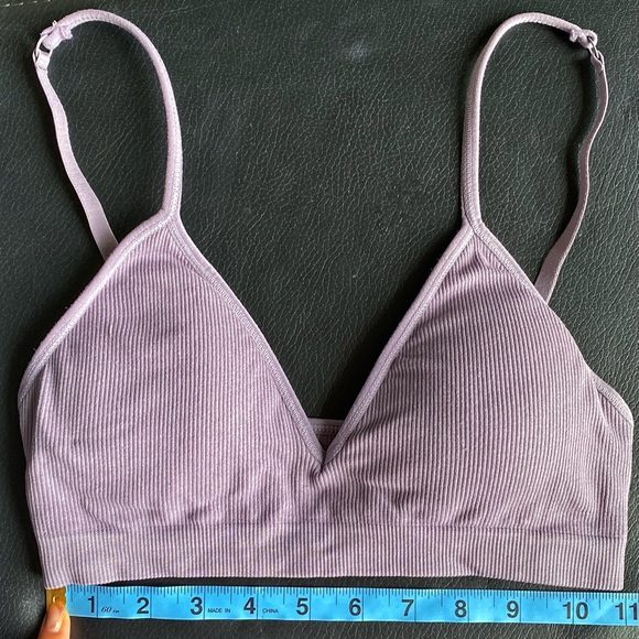 Adjustable straps lavender Pad Triangle Bralettle - Picture 5 of 5